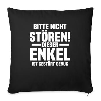 Enkel - Sofakissenbezug 45 x 45 cm - Schwarz - Vorne