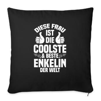 Enkelin - Sofakissenbezug 45 x 45 cm - Schwarz - Vorne
