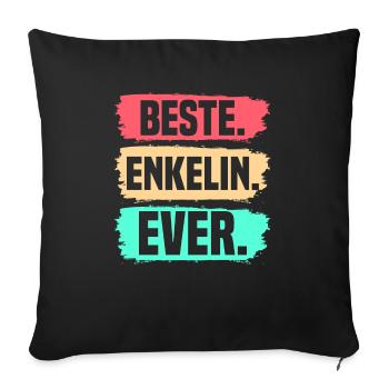 Enkelin - Sofakissenbezug 45 x 45 cm - Schwarz - Vorne