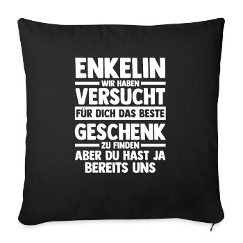Enkelin - Sofakissenbezug 45 x 45 cm - Schwarz - Vorne