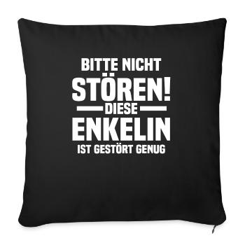 Enkelin - Sofakissenbezug 45 x 45 cm - Schwarz - Vorne