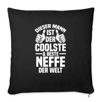 Neffe - Sofakissenbezug 45 x 45 cm - Schwarz - Vorne