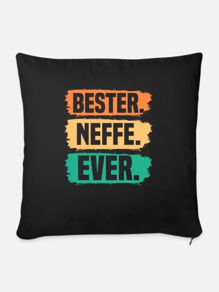 Neffe - Sofakissenbezug 45 x 45 cm - Schwarz