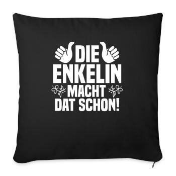 Enkelin - Sofakissenbezug 45 x 45 cm - Schwarz - Vorne
