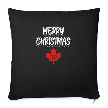 Merry Christmas! Canada Holiday Winter Families - Sofa pillowcase 17,3'' x 17,3'' (45 x 45 cm) - black - Front