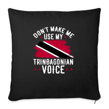 Drapeau de Trinité-et-Tobago - Housse de coussin décorative 45 x 45 cm - noir - Devant