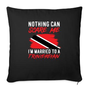 Drapeau de Trinité-et-Tobago - Housse de coussin décorative 45 x 45 cm - noir - Devant