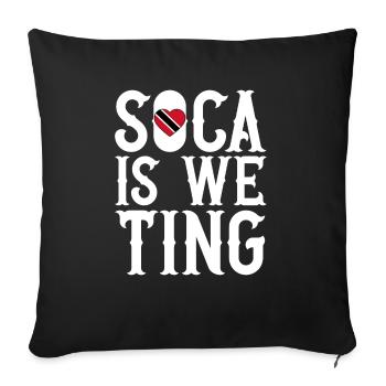 Drapeau de Trinité-et-Tobago - Housse de coussin décorative 45 x 45 cm - noir - Devant