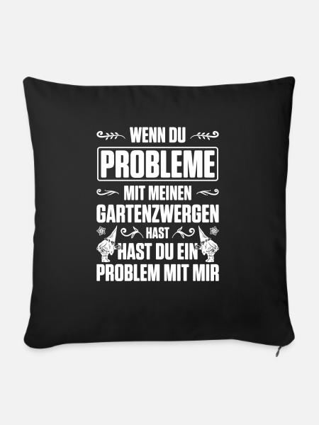 Gartenzwerg Für Gartenzwerg Liebhaber Gärtner Lust - Sofakissenbezug 45 x 45 cm - Schwarz