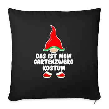 Gartenzwerg Für Gartenzwerg Liebhaber Gärtner Lust - Sofakissenbezug 45 x 45 cm - Schwarz - Vorne