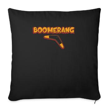 Boomerang - Housse de coussin décorative 45 x 45 cm - noir - Devant