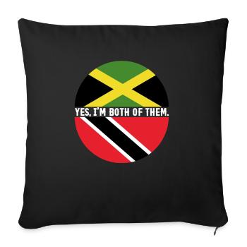 Drapeau de Trinité-et-Tobago - Housse de coussin décorative 45 x 45 cm - noir - Devant