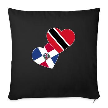 Drapeau de Trinité-et-Tobago - Housse de coussin décorative 45 x 45 cm - noir - Devant