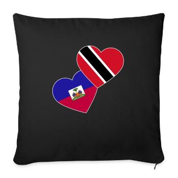 Trinidad and Tobago flag - Sofa pillowcase 17,3'' x 17,3'' (45 x 45 cm) - black - Front