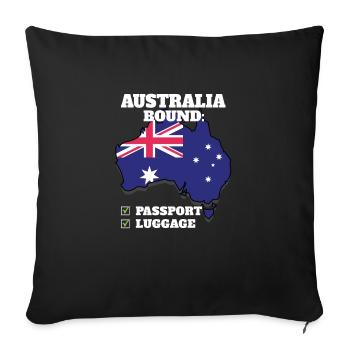 Australia Bound Country Travel Australian Flag - Sofakissenbezug 45 x 45 cm - Schwarz - Vorne