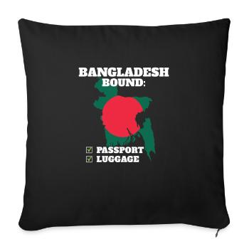 Bangladesh Bound Country Travel Bangladeshi Flag - Sofa pillowcase 17,3'' x 17,3'' (45 x 45 cm) - black - Front