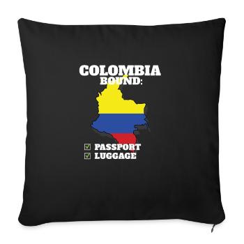 Colombia Bound Country Travel Colombian Flag - Sofakissenbezug 45 x 45 cm - Schwarz - Vorne