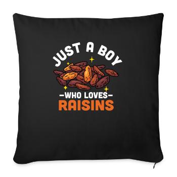 Raisins secs - Housse de coussin décorative 45 x 45 cm - noir - Devant