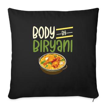 Biryani Lover Indian Food Desifood India Rice - Housse de coussin décorative 45 x 45 cm - noir - Devant