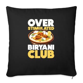 Biryani Lover Indisches Essen Desifood Indien Reis - Sofakissenbezug 45 x 45 cm - Schwarz - Vorne