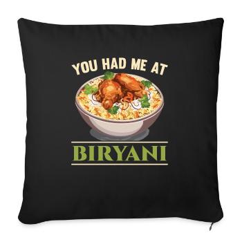 Biryani Lover Indisches Essen Desifood Indien Reis - Sofakissenbezug 45 x 45 cm - Schwarz - Vorne