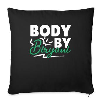 Biryani Lover Indisches Essen Desifood Indien Reis - Sofakissenbezug 45 x 45 cm - Schwarz - Vorne