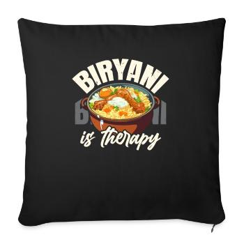 Biryani Lover Indisches Essen Desifood Indien Reis - Sofakissenbezug 45 x 45 cm - Schwarz - Vorne