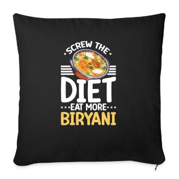 Biryani Lover Indian Food Desifood India Rice - Housse de coussin décorative 45 x 45 cm - noir - Devant