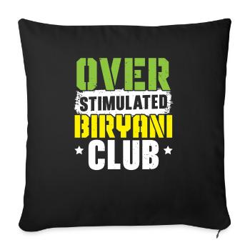 Biryani Lover Indian Food Desifood India Rice - Housse de coussin décorative 45 x 45 cm - noir - Devant