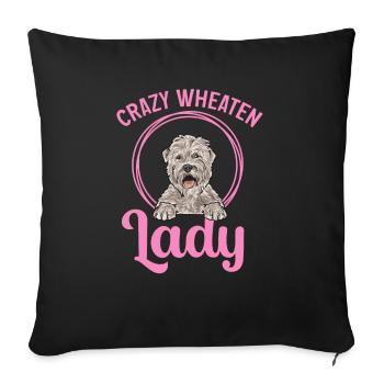 Terrier irlandais à poil doux - Housse de coussin décorative 45 x 45 cm - noir - Devant
