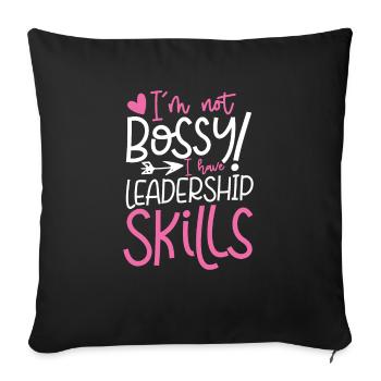 Leadership - Housse de coussin décorative 45 x 45 cm - noir - Devant