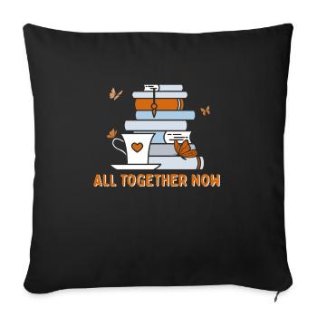 All Together Now Summer Reading Squad Read A Book - Sofa pillowcase 17,3'' x 17,3'' (45 x 45 cm) - black - Front