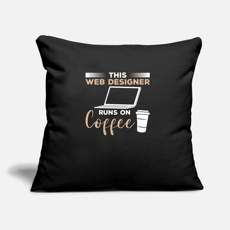 Dieser Webdesigner läuft auf Kaffeeprogrammierung Sofakissenbezug 45 x 45 cm