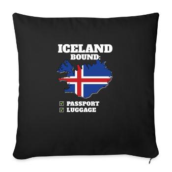 Iceland Bound Country Travel Icelander Flag - Sofakissenbezug 45 x 45 cm - Schwarz - Vorne