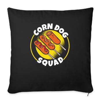 Corn Dog Lover Hot Dog Corndog Sausage Hotdog - Sofa pillowcase 17,3'' x 17,3'' (45 x 45 cm) - black - Front