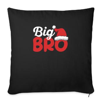Big Bro Santa Brother Christmas Family Matching - Sofa pillowcase 17,3'' x 17,3'' (45 x 45 cm) - black - Front