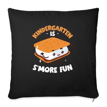 Campfire Kindergarten Is Smore Fun Kids Marshmallo - Sofa pillowcase 17,3'' x 17,3'' (45 x 45 cm) - black - Front