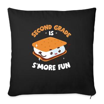 Cool Second Grade Is Smore Fun Kids Marshmallow Ca - Sofakissenbezug 45 x 45 cm - Schwarz - Vorne