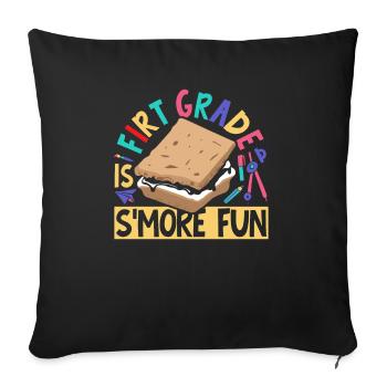 First Grade Is Smore Fun Kids Marshmallow Camping - Sofakissenbezug 45 x 45 cm - Schwarz - Vorne