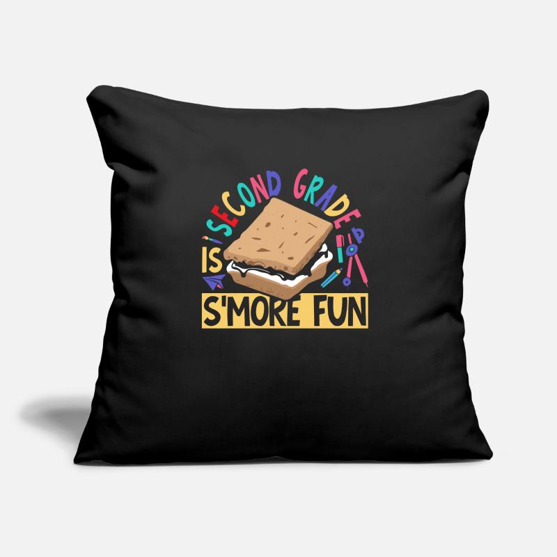 Marshmallow Camping Kids Campfire Second Grade est Housse de coussin décorative 45 x 45 cm