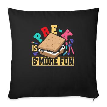 Campfire Kids Pre K Is Smore Fun Camping Marshmall - Sofa pillowcase 17,3'' x 17,3'' (45 x 45 cm) - black - Front
