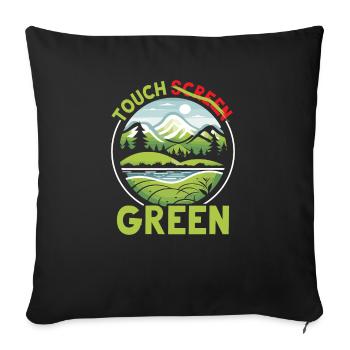 Digital Detox Mobile Phone Fasting Go Offline - Sofa pillowcase 17,3'' x 17,3'' (45 x 45 cm) - black - Front