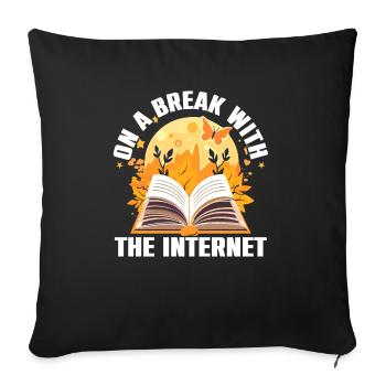 Digital Detox Mobile Phone Fasting Go Offline - Sofa pillowcase 17,3'' x 17,3'' (45 x 45 cm) - black - Front