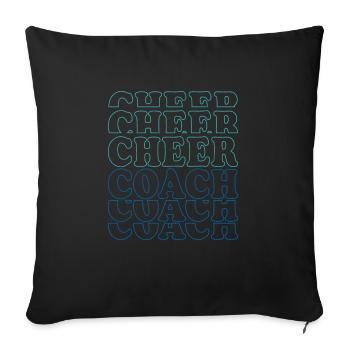 Cheer Coach Cheerleading Cheerleader - Housse de coussin décorative 45 x 45 cm - noir - Devant