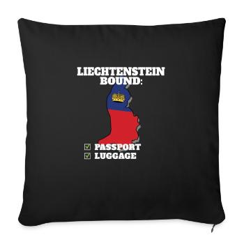 Liechtenstein Voyage à destination du pays - Housse de coussin décorative 45 x 45 cm - noir - Devant