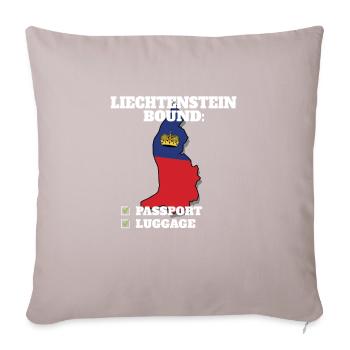 Liechtenstein Bound Country Travel - Sofa pillowcase 17,3'' x 17,3'' (45 x 45 cm) - light taupe - Front