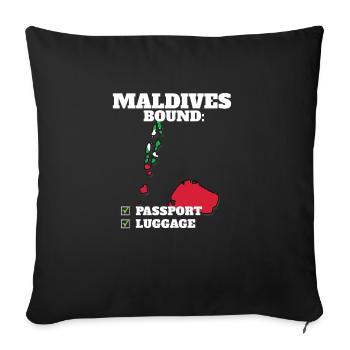Maldives Bound Country Travel Maldivian Flag - Sofakissenbezug 45 x 45 cm - Schwarz - Vorne
