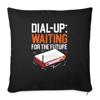 DFÜ-Internetverbindung 90er Computerwitze - Sofakissenbezug 45 x 45 cm - Schwarz - Vorne