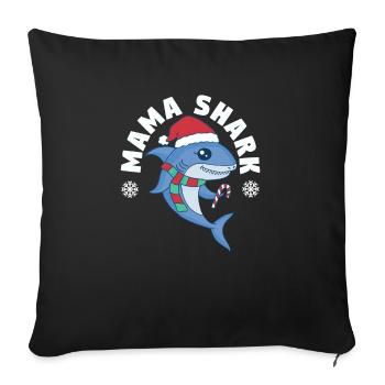 Mama Hai Weihnachtsmann Weihnachten Familie - Sofakissenbezug 45 x 45 cm - Schwarz - Vorne