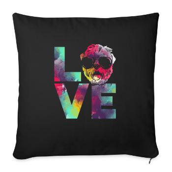 Terrier irlandais à enrobage doux - Housse de coussin décorative 45 x 45 cm - noir - Devant